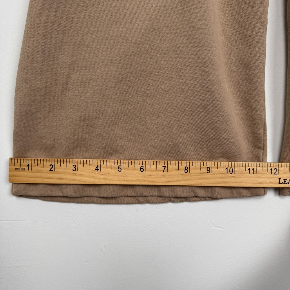 Pure Jill Size M Tall Tan Wide Leg Crop Pants Elastic Waist Organic Cotton Camel - Picture 10 of 13